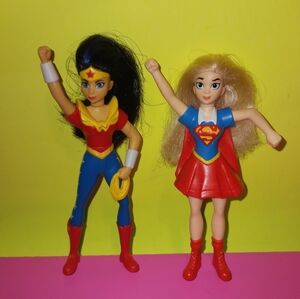 McDonald's DC super girl & wonder woman dolls
